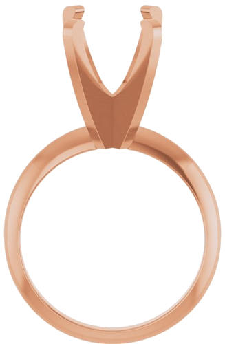 14K Rose 12x10 mm Oval Solitaire Engagement Ring Mounting (2)