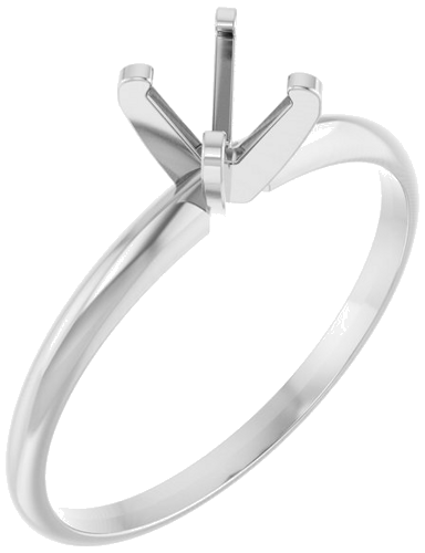 Sužadėtuvių Žiedas „Solitaire“ 585 Baltojo Aukso Round 5.2mm (1)