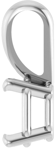 Platinum 6.25x6.25 mm Asscher 4-Prong Pendant Mounting (3)