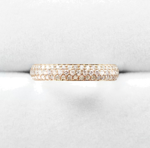 Rose Gold Ring with 135 Pink Brilliant Cut Diamonds Fancy Pink / SI-I (2)