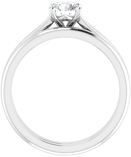 14K White 5.5 mm Round Solitaire Engagement Ring Mounting (7)