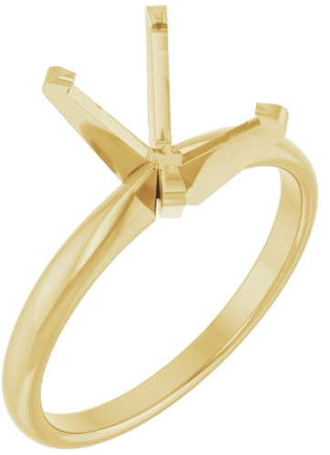 14K Yellow 10 x 8 mm Oval Solitaire Engagement Ring Mounting (1)