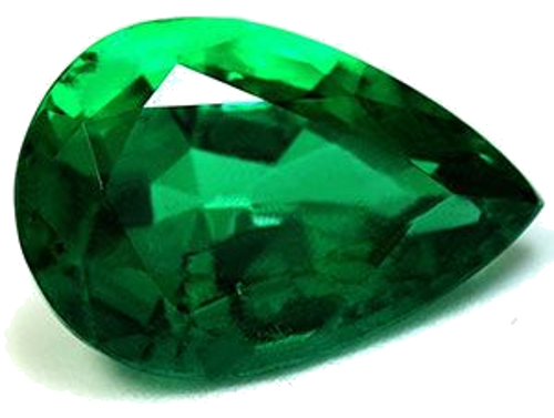 3.24 carat GREEN Pear Smaragdas (1)