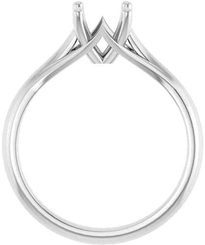 Platinum 6.5 mm Round Solitaire Engagement Ring Mounting (2)