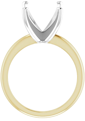 Sužadėtuvių Žiedas „Solitaire“ 585 Baltojo Ir Geltonojo Aukso Emerald 12mm x 10mm (2)