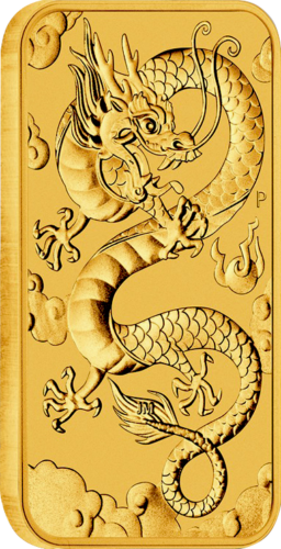 1 oz Drakonas 2019 Australija auksinė moneta (Stačiakampė) (3)