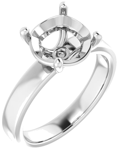 Platinum 9.4 mm Round Solitaire Engagement Ring Mounting (1)
