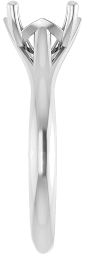 14K White 8 mm Round Solitaire Engagement Ring Mounting (4)