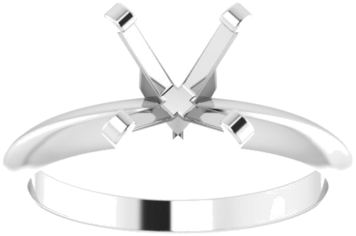 Sužadėtuvių Žiedas „Solitaire“ 585 Baltojo Aukso Round 7mm (3)