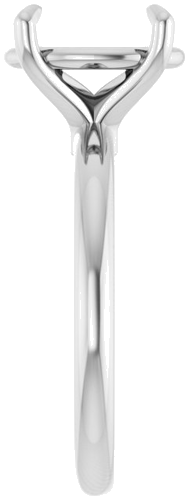 14K White 11x9 mm Oval Solitaire Engagement Ring Mounting (4)