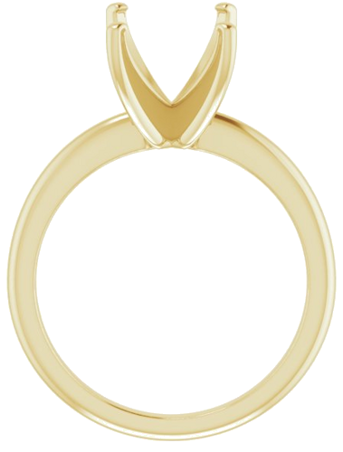 14K Yellow  10x8 mm Emerald Solitaire Engagement Ring Mounting (2)