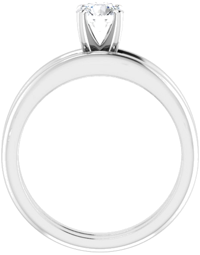 10K White  5.2 mm Round Solitaire Engagement Ring Mounting (7)