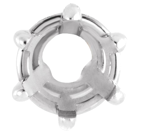 Sterling Silver 6 mm Round Slide Pendant Mounting (1)