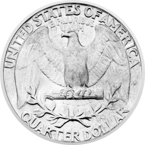 1/4 Dollar President G Washington USA Silver Coin (2)