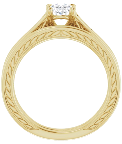 14K Yellow 7x5 mm Oval Engagement Ring Mounting (7)