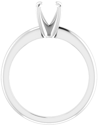 14K White 6 mm Round Solitaire Engagement Ring Mounting (2)