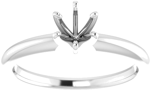 Sužadėtuvių Žiedas „Solitaire“ 585 Baltojo Aukso Round 5mm x 5.3mm (3)