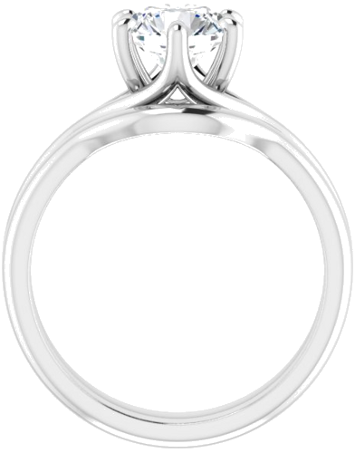 Platinum 7 mm Round Engagement Ring Mounting (7)