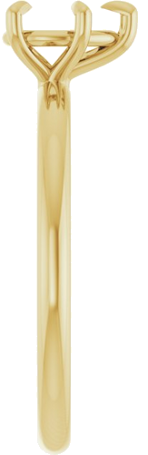 14K Yellow 7x5 mm Pear Solitaire Engagement Ring Mounting (4)