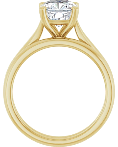14K Yellow 7 mm Cushion Engagement Ring Mounting (7)