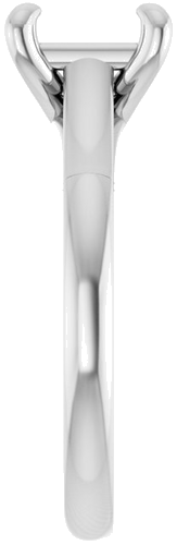 Sužadėtuvių Žiedas „Solitaire“ 585 Baltojo Aukso Square 6.5mm (4)
