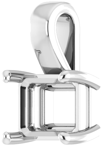 Pakabukas „Solitaire“ 925 Sidabro Emerald 9mm x 7mm (2)