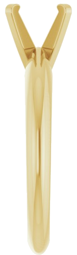 14K Yellow 6.5 mm Round Solitaire Engagement Ring Mounting (4)