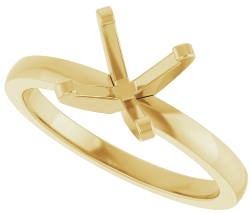 Sužadėtuvių Žiedas „Solitaire“ 585 Geltonojo Aukso Round 7.6mm (5)