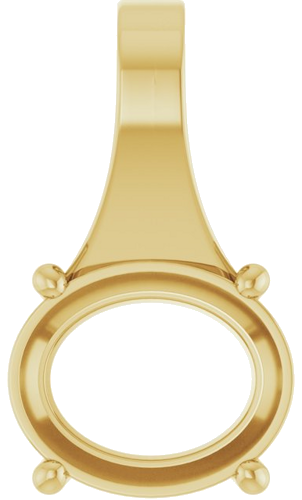 14K Yellow 12x10 mm Oval Pendant Mounting (1)