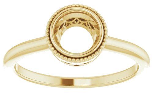 14K Yellow 5.8 mm Round Engagement Ring Mounting (3)