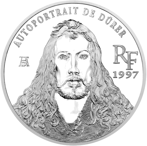 10 Frankų Diureris 1997 Prancūzija sidabrinė moneta (1)