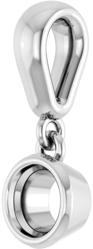 Pakabukas „Bezel-Set“ 585 Baltojo Aukso Round 4.1mm (2)