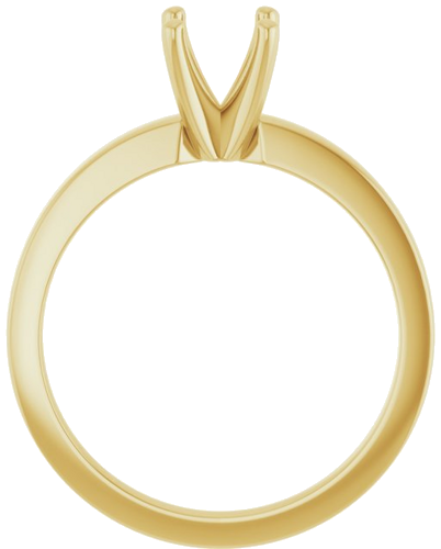 14K Yellow 5.8 mm Round Solitaire Engagement Ring Mounting (2)
