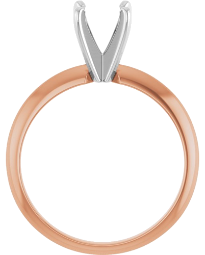 Sužadėtuvių Žiedas „Light Solitaire“ 585 Baltojo Ir Rožinis Aukso Round 6mm x 6.6mm (2)