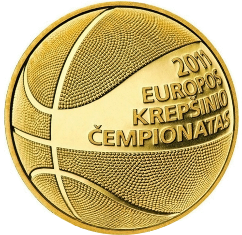 2011 Basketbols Lietuva 50 litu Zelta Monēta (4)