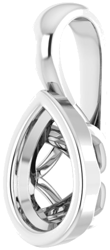 Sterling Silver 6x4 mm Pear Pendant Mounting (2)