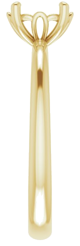 14K Yellow 7x5 mm Oval Solitaire Engagement Ring Mounting (4)