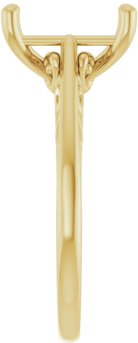 Sužadėtuvių Žiedas „Solitaire“ 585 Geltonojo Aukso Emerald 10mm x 8mm (4)