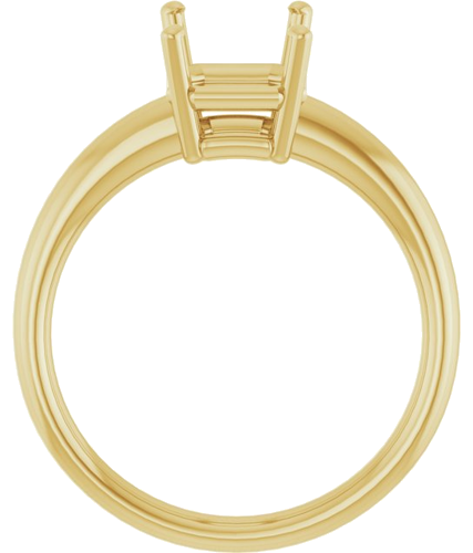 Sužadėtuvių Žiedas „Solitaire“ 585 Geltonojo Aukso Emerald 9mm x 7mm (2)