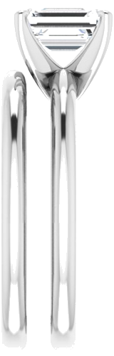 14K White  7x5 mm Emerald Solitaire Engagement Ring Mounting (9)