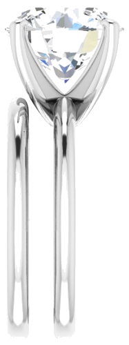 Sužadėtuvių Žiedas „Solitaire“ 585 Baltojo Aukso Round 11mm (9)