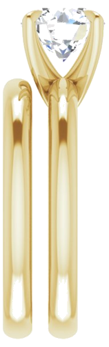 14K Yellow 7.4 mm Round Solitaire Engagement Ring Mounting (9)