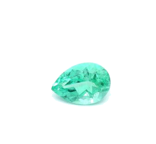 0.28 carat GREEN STEP cut Pear Smaragdas (1)
