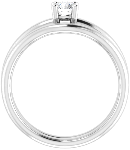 Sužadėtuvių Žiedas „Solitaire“ 417 Baltojo Aukso Round 4.4mm (7)