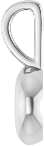 Pakabukas „Accented Charm“ 585 Baltojo Aukso Round 2.5mm (3)