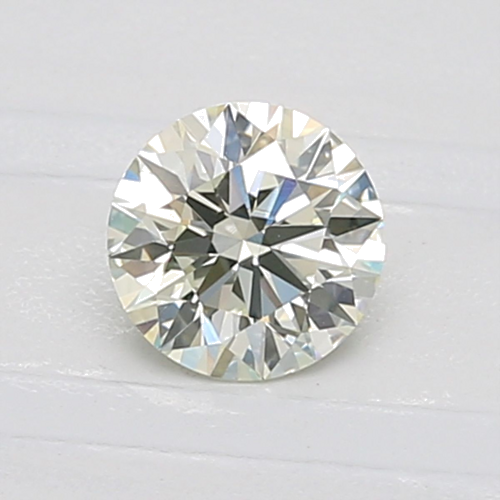 0.6 carat Very Light Yellow Green Yellow-SI1 GD cut Natūralus Round Deimantas (1)