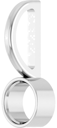 Pakabukas „Bezel-Set Solitaire Charm“ 925 Sidabro Round 4mm (2)