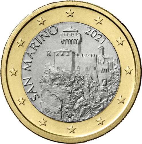 2021 San Marino National 1 euro coin (1)