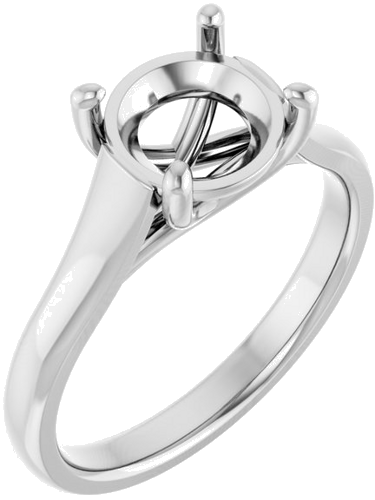 Sužadėtuvių Žiedas „Solitaire“ 950 Platinos Round 8mm (1)