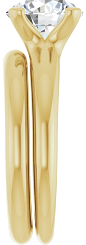 14K Yellow 8.2 mm Round Solitaire Engagement Ring Mounting (8)